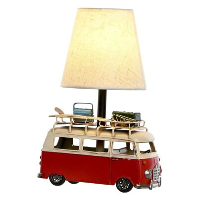 Lampe de table en métal lin 30x20x14 Furgo rouge LA212363