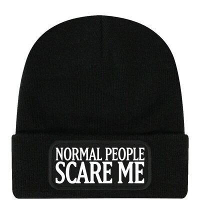 Normale Menschen erschrecken mich schwarze Mütze