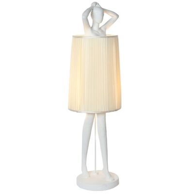 RESIN FLOOR LAMP 46X41X137.5 WHITE BALLERINA LA210108