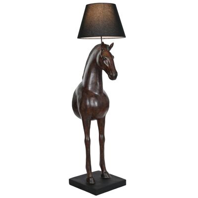 RESIN FLOOR LAMP 47X40X153 DARK BROWN HORSE LA210107