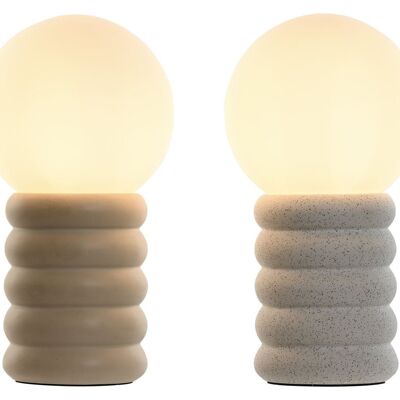 LAMPE DE TABLE EN CÉRAMIQUE 15X15X28 BOULE 2 ASSORT. LA213196