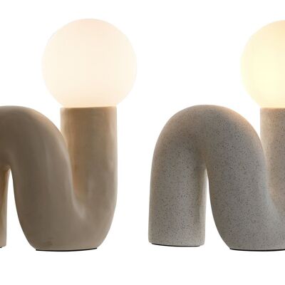 CERAMIC TABLE LAMP 22X17X29 BALL 2 SURT. LA213194