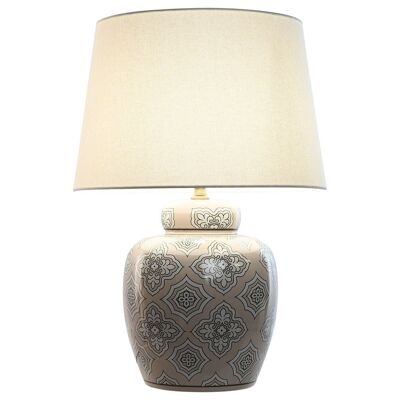 Tischlampe aus Keramik, 43,5 x 43,5 x 61 cm, Fliesenmuster LA213153
