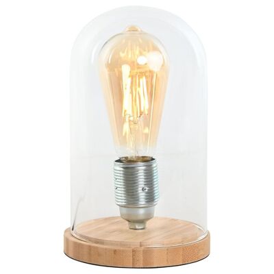 GLASS TABLE LAMP 13X13X22 WITHOUT BULB LA212929