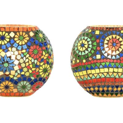 Lampe de table en verre 21x10x19 mosaïque 2 assortiment. LA212618