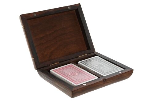 Juego Set 3 Sheesham 16X12X4 Cartas Marron JM211623