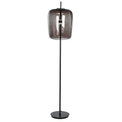 LAMPADAIRE MÉTAL VERRE 35X35X168 NOIR LA209424