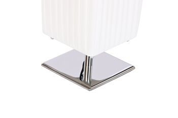 LAMPADAIRE EN FER PE 14X14X120 PLISSÉ BLANC LA212927 4