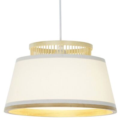 BAMBOO POLYESTER CEILING LAMP 30X30X20 WHITE LA208419