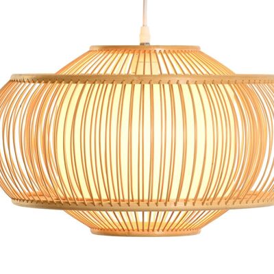 BAMBOO POLYESTER CEILING LAMP 43X43X26 E27 NATURAL LA202266