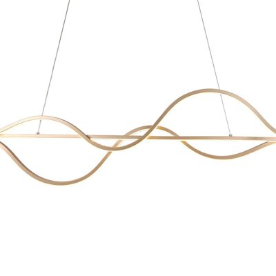 LAMPADA DA SOFFITTO LED IN ALLUMINIO 120X10X30 ONDE ORO LA214249