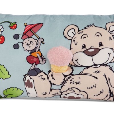 Pillow bear Bendix with 2-D ice cream 43x25cm GREEN