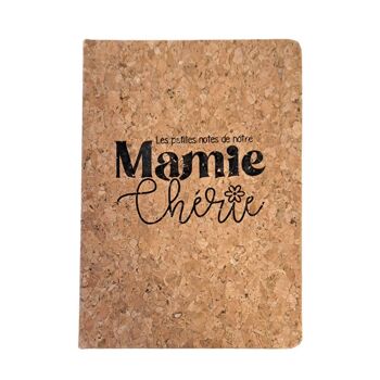 Carnet de notes en liège - Mamie Chérie