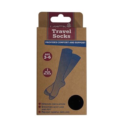Chaussettes de voyage (taille PETITE), chaussettes de soutien, améliore la circulation, chaussettes de soutien ferme, Scoks unisexes, chaussettes de soutien pour les voyages