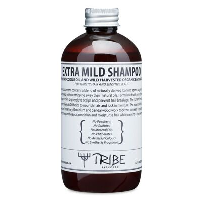 Extra mildes Shampoo mit Krokodilöl und wild geerntetem Baobaböl