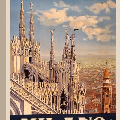 Póster vintage sobre lienzo: Milán