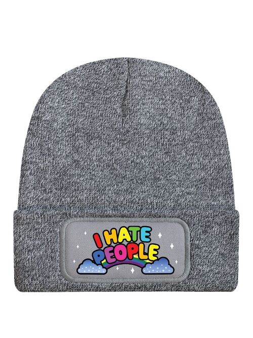 I Hate People Heather Grey Beanie