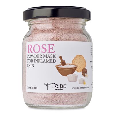 Mascarilla en polvo de rosa para pieles inflamadas