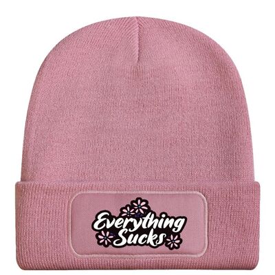 Everything Sucks Pink Beanie