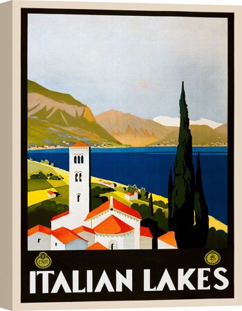 Affiche toile vintage : Lacs d'Italie 2