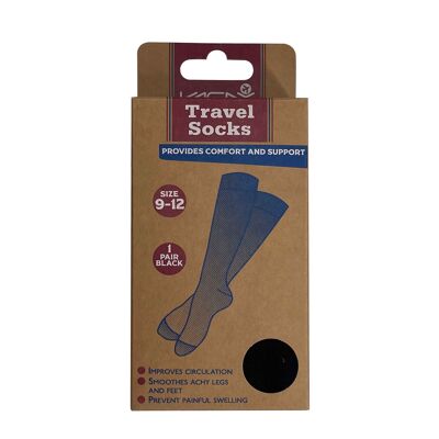 Calcetines de viaje (Tamaño GRANDE), Calcetines de soporte, Mejora la circulación, Calcetines de soporte firme, Calcetines unisex, Calcetines de soporte para viajes Descripción