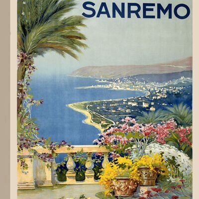 Vintage poster on canvas: Sanremo