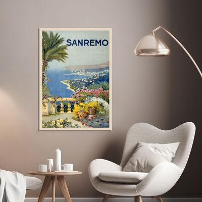 Vintage-Poster auf Leinwand: Sanremo