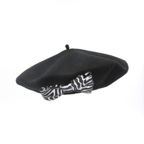 Berretto Nero Piccolo Zebra Bow NUOVO!!!