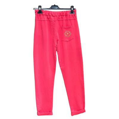 Pantaloni jogger con stampa occhi