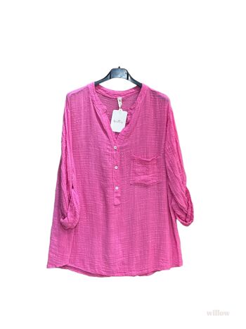 Chemise uni oversize 14