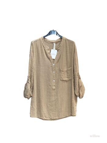 Chemise uni oversize 16