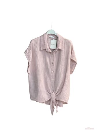 #5304 Chemise manches courtes noeud 4