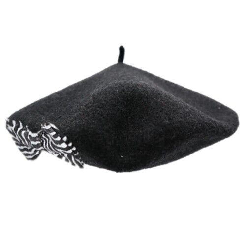 Scuro Heather Grey Berretto Piccolo Zebra Bow NUOVO!!!