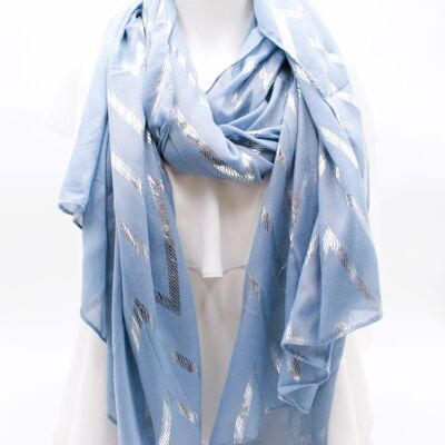 Lurex chevron pattern scarf