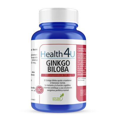 H4U Ginkgo biloba 100 comprimidos de 500 mg