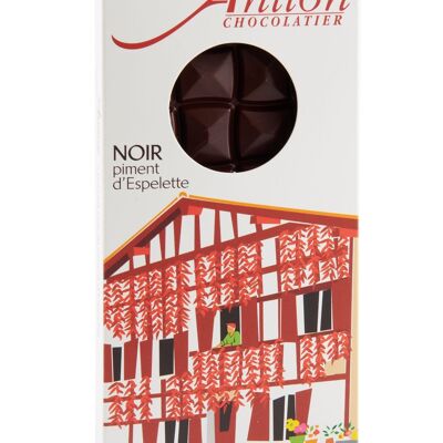 Tablette chocolat noir piment d'Espelette