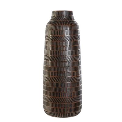 Vase en résine 20x20x48 marron LD209397