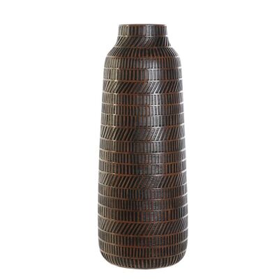 VASO IN RESINA 20X20X48 MARRONE LD209397