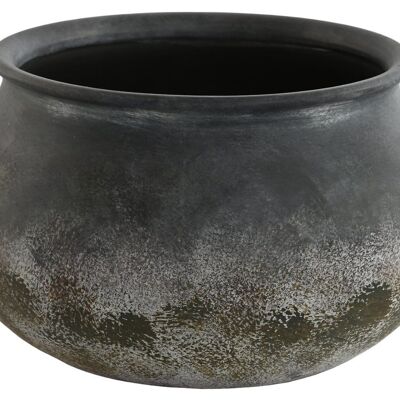 VASE TERRE CUITE 27X27X16,5 GRIS VIEILLI JR209569