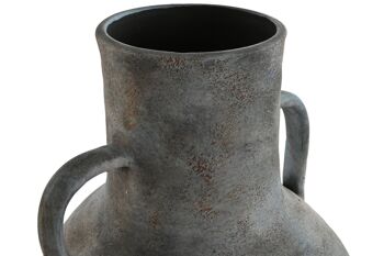 VASE TERRE CUITE 33X33X69 GRIS VIEILLI JR209572 2