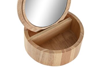 COFFRET A BIJOUX HEVEA / HEVEA MIROIR 13X13X6 NATUREL PB202247 2