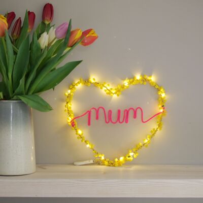 Mum Mother's Day Heart Light