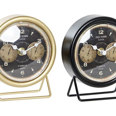 IRON PVC TABLE CLOCK 12X5X14 2 SURT. RE199317