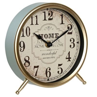 METAL TABLE CLOCK 16.5X4.2X17 GOLD RE206405