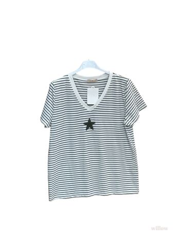 T-shirt rayé marinière étoile brodée 7