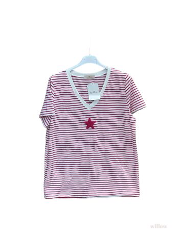 T-shirt rayé marinière étoile brodée 11