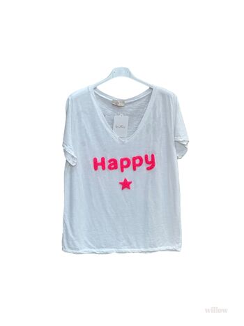 T-shirt Happy brodé 3