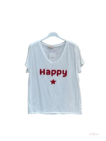 T-shirt Happy brodé 4