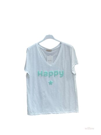 T-shirt Happy brodé 5