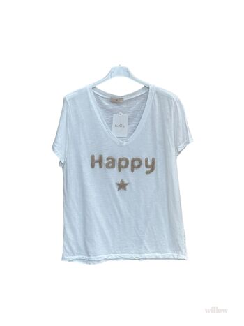 T-shirt Happy brodé 6